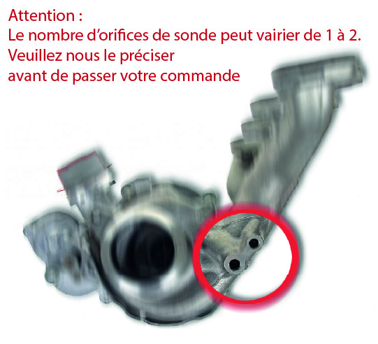 Nombre d'orifices de sonde sur le turbo 16359700025 Borgwarner